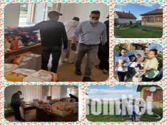 Rangos sz�n�szekkel vitt adom�nyt a J�szs�gba az Orsz�gos Roma Civil Tan�cs